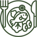 Icono de plato de pescado